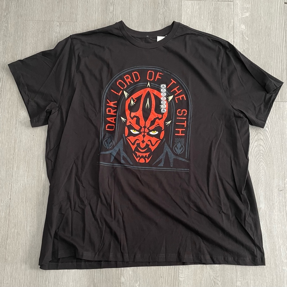 NEW Disney Parks Darth‎ Maul Black T-shirt "Dark Lord of the Sith" Adult Size